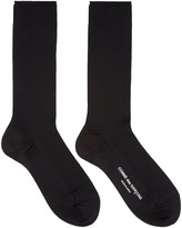 Thumbnail for your product : Comme des Garcons Black Ribbed Logo Socks