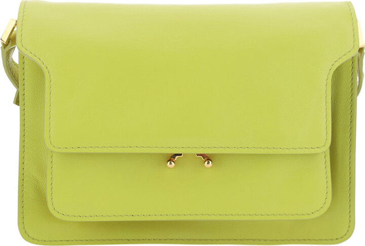 MARNI: Trunk shoulder bag in saffiano leather - Green  Marni crossbody bags  SBMPN09U07LV520 online at