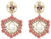 Thumbnail for your product : Dannijo Clock crystal pearl rose earrings