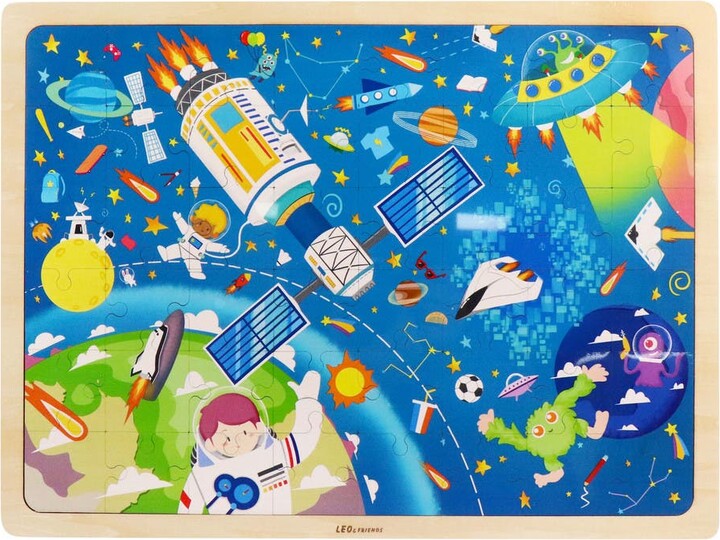 Leo & Friends Space Exploration Kid's Puzzle, 48-Pieces for 3-Years-Old+