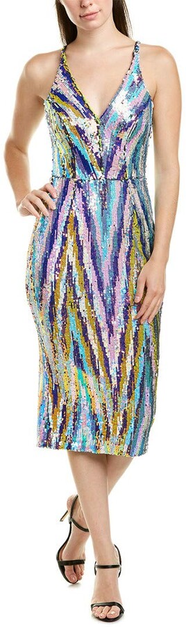 dress the population margo sequin midi dress
