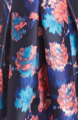 Aidan Mattox Women's Floral Print Mikado Fit & Flare Dress