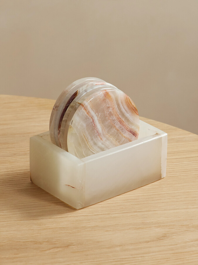 JIA JIA - Set Of Four Onyx Coasters - Neutrals