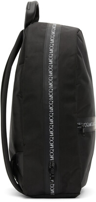 McQ Black Logo Zip Backpack