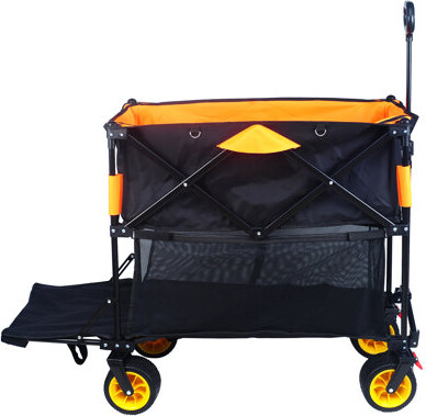 BOAIXINGFAN Big Large Capacity Folding Cart Extra Long Extender Wagon Cart Folding Wagon Garden Shopping Beach Cart
