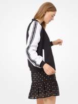 Thumbnail for your product : Michael Kors Striped-Sleeve Bomber Jacket