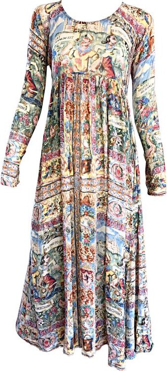 Rare Vintage Moschino Cheap & Chic Popeye The Sailor Man & Olive Oyl 1990s Dress