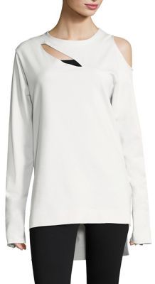 Y-3 Long Sleeve Cocoon Cold Shoulder Sweater