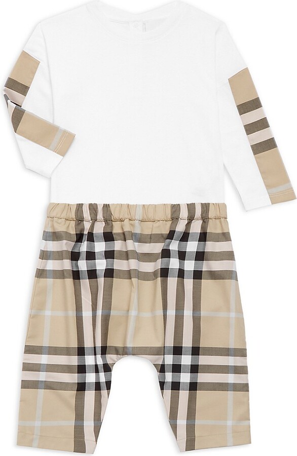 Burberry Baby Boy's 2-Piece Check Bodysuit & Pants Set - ShopStyle