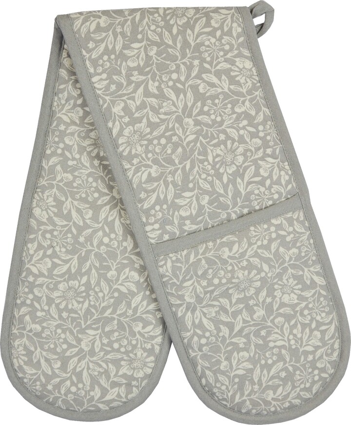 Dunelm Chartwell Double Oven Gloves Grey/White ShopStyle Pot Holders