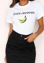 Thumbnail for your product : Ever New Ever New Jordin White Dolce And Bananas Slogan T-Shirt