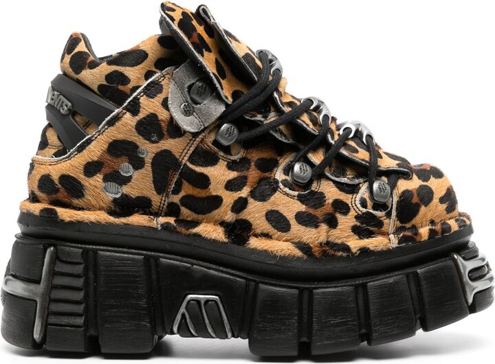 Vetements x New Rock leopard-print sneakers - ShopStyle