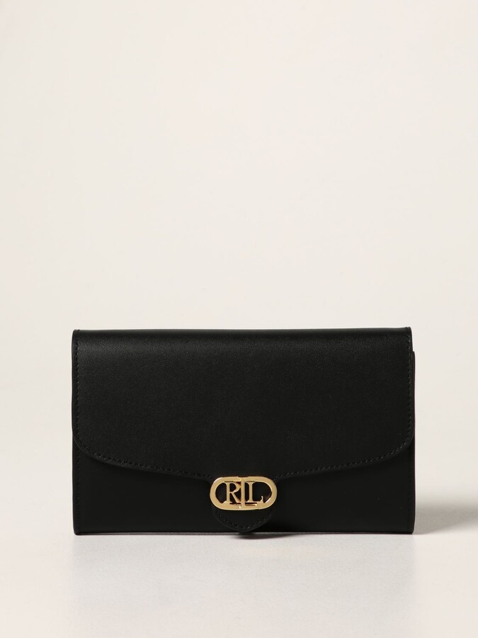 lauren ralph lauren tan leather carmen cross body bolsa