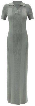 Jacquemus Cutout-back Knitted Polo Dress - Green