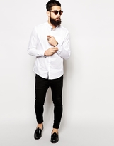 Thumbnail for your product : Vito Grandad Collar Shirt In Slim Fit
