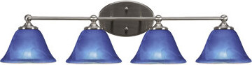 Longshore Tides Aitkens 4 Light Bath Bar Shown In Brushed Nickel Finish With 7\