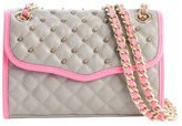 Thumbnail for your product : Rebecca Minkoff grey and neon pink 'Mini Affair' studded detail shoulder bag