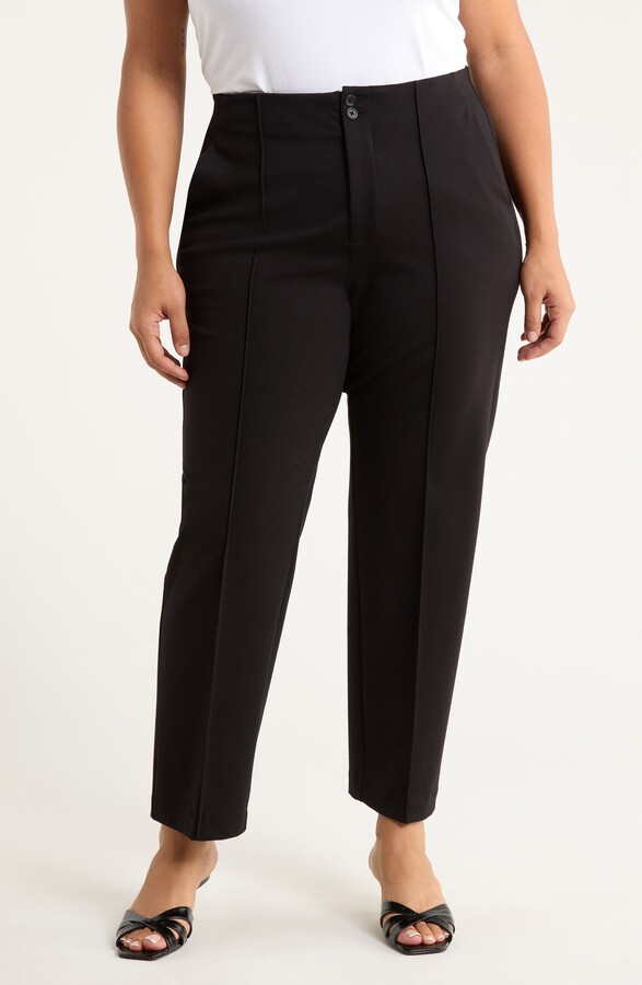 Liverpool Pintuck Pleat Front Slim Leg Pants