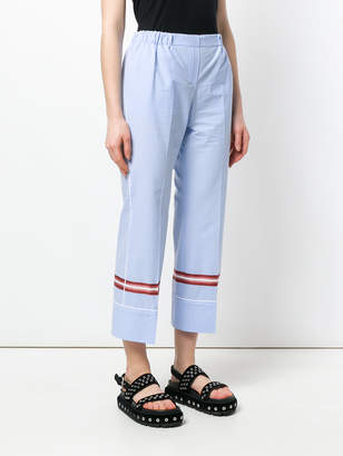 No.21 cropped pyjama-style trousers