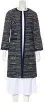 Thumbnail for your product : Diane von Furstenberg Tweed Knee-Length Coat Blue Tweed Knee-Length Coat
