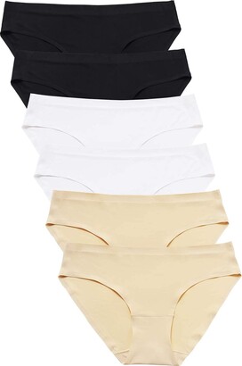 Wealurre Seamless Underwear Invisible Bikini No Show Nylon Spandex Women  Panties - - Large - ShopStyle Knickers