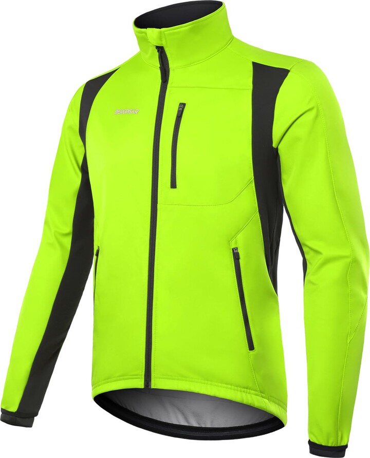 BERGRISAR Winter Thermal Cycling Jacket Mens Bike Running Jacket
