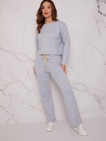 Thumbnail for your product : Chi Chi London Leopard Print Loungewear Set - Blue