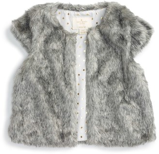 Kate Spade faux fur vest (Toddler & Little Girls)