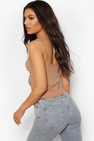 Thumbnail for your product : boohoo Soft Rib Ruched Front Camisole