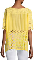 Thumbnail for your product : Johnny Was Diamond Eyelet Georgette Top, Plus Size