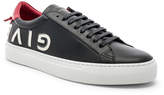 Thumbnail for your product : Givenchy Leather Urban Street Low Sneakers in Black & Red | FWRD