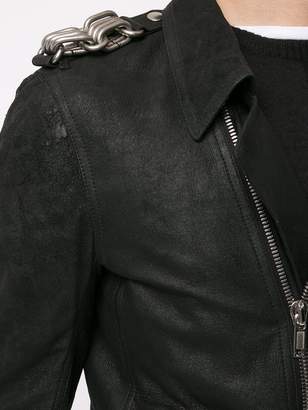 Rick Owens leather biker jacket