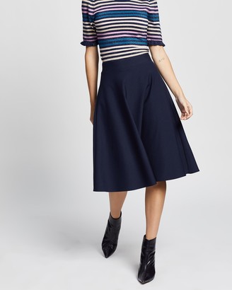 Review Women's Midi Skirts - Taylor Skater Ponte Skirt - Size One Size, 16 at The Iconic