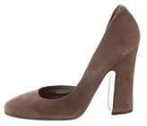 Thumbnail for your product : Halston Suede Half d'Orsay Pumps