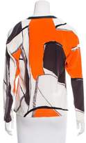 Thumbnail for your product : Yigal Azrouel Silk Leather-Trimmed Top