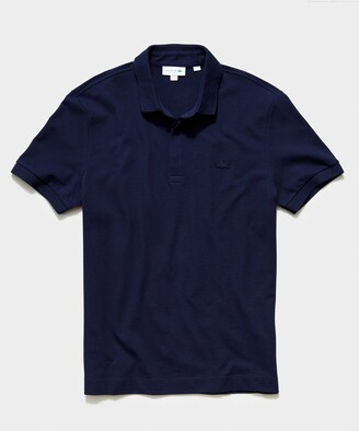 Lacoste Regular Fit Stretch Cotton Paris Polo in Navy