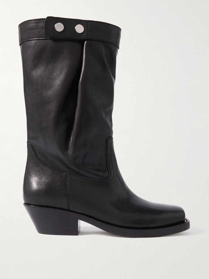 Isabel Marant Ademe Leather Ankle Boots - Black