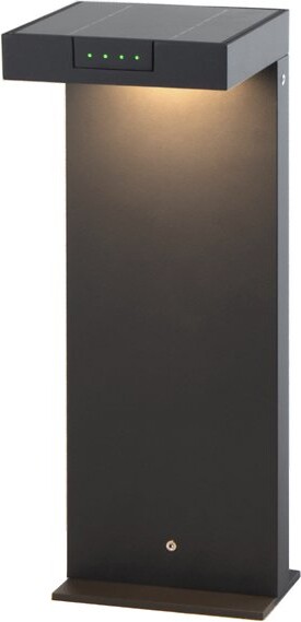 Zafferano America Ala Outdoor LED Bollard in Black, Size: Small