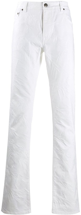 black patterned jeans