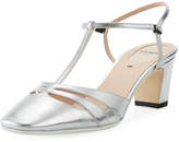 Thumbnail for your product : Fendi Metallic Leather 55mm Slingback Pump