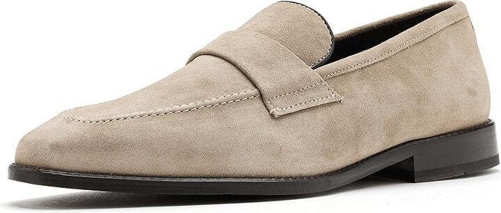 Johnston & Murphy Floyd Penny Loafers Men's Shoes Beige Suede : 12 M (D)