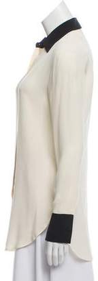 Prada Long Sleeve Button-Up Blouse Cream Long Sleeve Button-Up Blouse