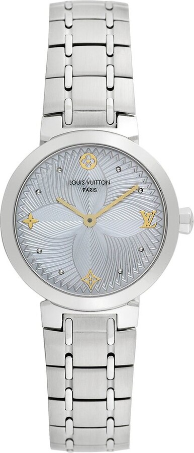 Pre-owned Heritage Louis Vuitton Louis Vuitton Women's Tambour Cool V  Diamond Watch (authentic )