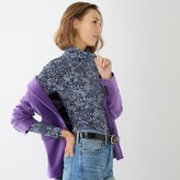 Thumbnail for your product : J.Crew Ruched matte jersey turtleneck in Coventry floral