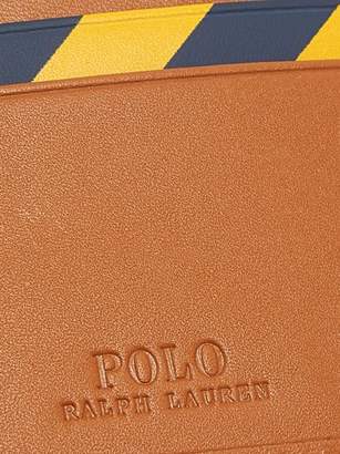Polo Ralph Lauren Striped Leather Cardholder - Mens - Camel
