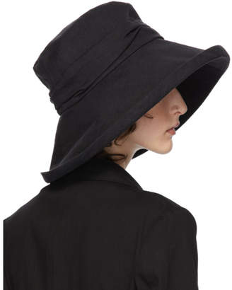 Y's Ys Black Cloche Hat