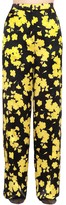 Thumbnail for your product : Rochas High Waist Floral Silk Satin Pants