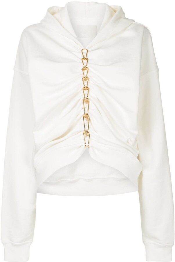 Dion Lee Ruched Chain-Link Detailed Hoodie ShopStyle