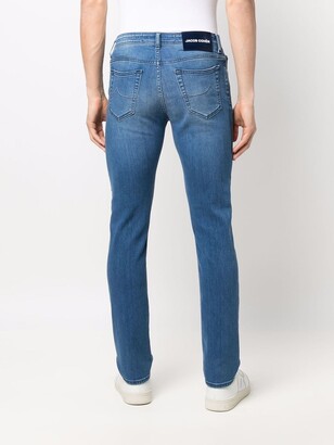 Jacob Cohen Logo-Patch Slim-Fit Jeans