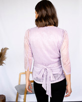 Thumbnail for your product : Le Château Metallic Wrap-Like Top